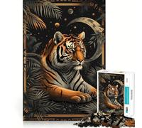 Rompecabezas de 1000 Piezas con diseño de Carta del Tarot del Tigre para Adolescentes Ideal para Relajarse, divertirse y Disfrutar Temporada 50x75cm