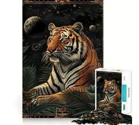 Rompecabezas de 1000 Piezas con diseño de Carta del Tarot del Tigre para Adolescentes Juguete Inteligente para Fortalecer los Lazos Familiares Piezas de colección con Corte preciso 38x52cm