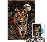 Rompecabezas de 1000 Piezas con diseño de Carta del Tarot del Tigre Rompecabezas para Adultos Juegos relajantes Una Obra de Arte cumpleaños y Navidad (tamaño 38x26cm)