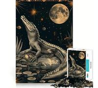 Rompecabezas de 1000 Piezas con diseño de Cartas del Tarot de cocodrilo Grande,decoración práctica y Divertida para la Mente,Ideal para Jugar en un Ambiente Acogedor y Disfrutar de la Navidad