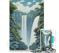 Rompecabezas de 1000 Piezas con diseño de Cascada Japonesa Juego para ejercitar la Mente Artesanía de Corte experta Un pasatiempo Fascinante para los Momentos de Ocio (50x75cm)