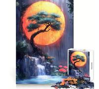 Rompecabezas de 1000 Piezas con diseño de Cascada y bonsái para Adultos Ideal para Mejorar la Memoria, brindar un Entretenimiento Tranquilo y una Experiencia Memorable (50x75cm)