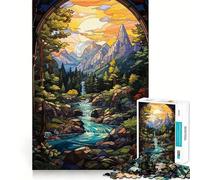 Rompecabezas de 1000 Piezas con diseño de Cascada y río Ideal para Adultos Juguete Que desafía la Mente Corte preciso y alineación Actividad Divertida para Toda la Familia (50x75cm)