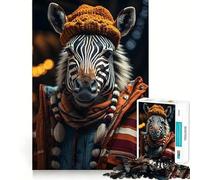 Rompecabezas de 1000 Piezas con diseño de cebras a Rayas para Adultos Diversión y Entrenamiento Mental Corte láser Actividad Relajante para Grupos en Interiores (50x75cm)