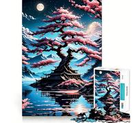 Rompecabezas de 1000 Piezas con diseño de Cerezo en Flor y bonsái Juego de ingenio y diversión para un rato de Paz Regalo Ideal para Navidad (50x75cm)