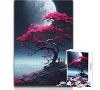 Rompecabezas de 1000 Piezas con diseño de Cerezo japonés para Adolescentes, Divertido Juego de Aprendizaje Mental, Regalo Festivo reflexivo, tamaño 38x52cm