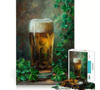 Rompecabezas de 1000 Piezas con diseño de Cerveza,Ideal para el Día de San Patricio,con Bordes Lisos, desarrollar la Mente y divertirse Un Regalo Ideal para cumpleaños y como pasatiempo