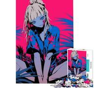 Rompecabezas de 1000 Piezas con diseño de Chica Anime Adolescente en un Entorno Tropical Rompecabezas de 1000 Piezas para armar con precisión Toda la Familia (50x75cm)