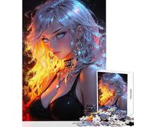 Rompecabezas de 1000 Piezas con diseño de Chica Anime Adolescente Obra Maestra Juegos relajantes Mejora la Memoria Juguetes de decoración para el hogar Entrena tu Cerebro y Tus Manos (38x26cm)