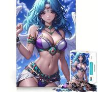 Rompecabezas de 1000 Piezas con diseño de Chica Anime angelical para Adultos Diversión para Entrenar la Mente Piezas sin Rebabas y de Corte Limpio Actividad para Compartir en Familia (38x26cm)