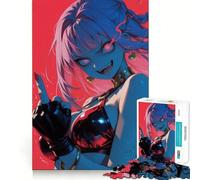 Rompecabezas de 1000 Piezas con diseño de Chica Anime con Actitud Juguete Creativo para desarrollar la Creatividad Cierre Seguro sin Piezas Sueltas Actividad para Compartir en Familia (38x52cm)