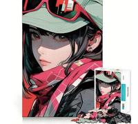 Rompecabezas de 1000 Piezas con diseño de Chica Anime Elegante para Adultos Regalo Ideal para ejercitar la Mente, relajar el Cerebro y Disfrutar de un Momento de Arte Un Regalo Memorable 38x52cm