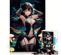 Rompecabezas de 1000 Piezas con diseño de Chica Anime en el Bosque Diversión para Entrenar la Mente Encaja Perfectamente sin Huecos Actividad para Compartir con Seres Queridos (50x75cm)