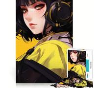 Rompecabezas de 1000 Piezas con diseño de Chica Anime Musical, Ideal para Adultos, Regalos, para Mejorar la Memoria, para el Tiempo Libre, con Corte preciso, para decoración de Pared (38x52cm)