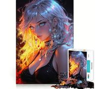 Rompecabezas de 1000 Piezas con diseño de Chica Anime una Divertida Actividad para Entrenar la Mente,con Piezas encajables sin Huecos,Ideal para Compartir con Seres Queridos (38x26cm)