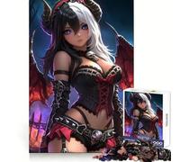 Rompecabezas de 1000 Piezas con diseño de Chica Anime y Diablo Jugando a Videojuegos para Adolescentes Que estimula la Memoria y Hace Que el Tiempo Libre Sea Divertido