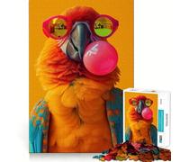 Rompecabezas de 1000 Piezas con diseño de Chicle de Loro para Adultos Juguete de lógica Resistente, Divertido y Relajante Bordes definidos Regalo Memorable (38x52cm)