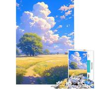 Rompecabezas de 1000 Piezas con diseño de Cielo Rural y Flores un desafío para el Desarrollo de la Inteligencia Juguetes adictivos Juego Imposible antiestrés e Ideas para Regalos (tamaño 75x50cm)