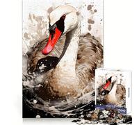 Rompecabezas de 1000 Piezas con diseño de Cisne Colorido para Adolescentes Mejora la Memoria, relájate y Disfruta del Momento Bordes precisos ¡Un Regalo increíble! 38x52cm
