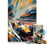 Rompecabezas de 1000 Piezas con diseño de Coche de Carreras clásico para Adolescentes Juego Que estimula la Mente Encaje Huecos Actividad Relajante para Grupos en Interiores (50x75cm)