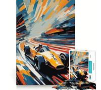 Rompecabezas de 1000 Piezas con diseño de Coche de Carreras clásico para Adolescentes Juego Que estimula la Mente Encaje Huecos Actividad Relajante para Grupos en Interiores (38x52cm)