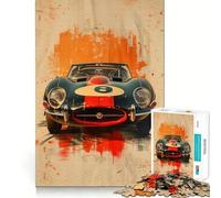 Rompecabezas de 1000 Piezas con diseño de Coche de Carreras clásico para Adultos Juego de Memoria Divertido Componentes Resistentes y de Corte Limpio aliviar el estrés (38x52cm)