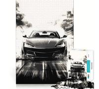 Rompecabezas de 1000 Piezas con diseño de Coche de Carreras para Adolescentes Juguete de lógica Fina, Divertido y Relajante Decoración de Pared con Bordes limpios (38x26cm)