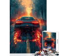 Rompecabezas de 1000 Piezas con diseño de Coche Deportivo Blanco antiestrés Juegos Juego Imposible Entrena tu Cerebro y Tus Manos tamaño 50x75cm