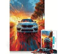 Rompecabezas de 1000 Piezas con diseño de Coche Deportivo Blanco para Adolescentes Juego de concentración Mental Corte de precisión Bordes Lisos Juego Ideal para Rellenar Calcetines navideños