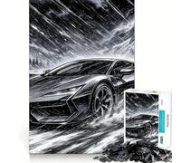 Rompecabezas de 1000 Piezas con diseño de Coche Deportivo en un Paisaje Invernal para Adultos y Adolescentes Juguete cognitivo, Entretenimiento y diversión Ideal para armar Regalo Festivo 50x75cm
