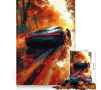 Rompecabezas de 1000 Piezas con diseño de Coche Deportivo Moderno Negro para Adolescentes Ideal para estimular el Pensamiento Claro, la concentración y la evasión Seguro (50x75cm)