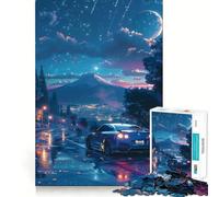 Rompecabezas de 1000 Piezas con diseño de Coche Deportivo y Cielo Estrellado para Adultos Juguete de lógica Mental, antiestrés, Corte Firme, Regalo increíble 38x26cm