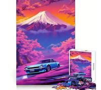 Rompecabezas de 1000 Piezas con diseño de Coche japonés al Atardecer para Adultos Juguete de lógica Mental, fácil de Usar, Corte Firme, Regalo increíble 38x52cm