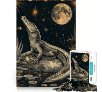 Rompecabezas de 1000 Piezas con diseño de cocodrilo Grande y Cartas de Tarot,Bordes Lisos,Ideal para desarrollar la Mente,divertirse y Pasar un rato Agradable cumpleaños