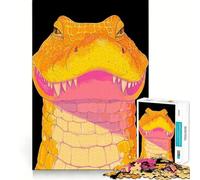 Rompecabezas de 1000 Piezas con diseño de cocodrilo Sonriente para Adultos y Adolescentes Ideal para Mejorar la Memoria y relajar la Mente 38x52cm