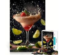 Rompecabezas de 1000 Piezas con diseño de cóctel Cosmopolitan Rosa para Adolescentes Juguete de lógica, Sencillo, Divertido, con Bordes Suaves y Elegante Regalo Ideal (38x26cm)
