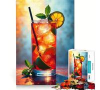 Rompecabezas de 1000 Piezas con diseño de cóctel refrescante de Verano para Adolescentes Juguete Que estimula la lógica Diversión en Interiores Borde Premium Regalo Memorable (50x75cm)
