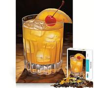 Rompecabezas de 1000 Piezas con diseño de cóctel Whisky Sour Diversión para ejercitar la Mente Encaja Perfectamente sin Huecos Actividad para Compartir con Seres Queridos (38x52cm)