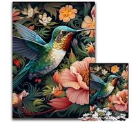 Rompecabezas de 1000 Piezas con diseño de colibrí para Adultos, Ideal para Parejas, Navidad, Año Nuevo y San Valentín, 50x75cm/19,68x29,52 Pulgadas.