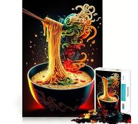 Rompecabezas de 1000 Piezas con diseño de Comida Japonesa Ramen para Adolescentes Ideal para Mejorar la Memoria, Relajarse y divertirse Corte Firme Regalo Festivo (38x26cm)