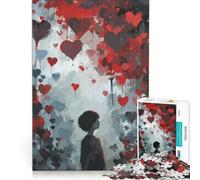 Rompecabezas de 1000 Piezas con diseño de corazón Grafiti y Arte Callejero Juguetes para armar desafío difícil con Piezas de Formas aleatorias Que encajan Perfectamente 38x26cm