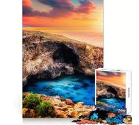 Rompecabezas de 1000 Piezas con diseño de Cueva Marina al Atardecer en Malta, Ideal para Adolescentes, estimular la Memoria, entretenerse en casa o armar una Imagen Un Regalo Encantador (38x26cm)