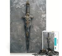 Rompecabezas de 1000 Piezas con diseño de Daga Ninja Antigua Diversión para ejercitar la Mente Piezas de Ajuste preciso Un pasatiempo Fascinante para los Momentos de Ocio (50x75cm)