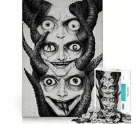 Rompecabezas de 1000 Piezas con diseño de Demonio de Tres Cabezas para Adolescentes Juguete Inteligente y Divertido Diseño Sencillo y Elegante Ideal para niños 50x75cm