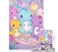Rompecabezas de 1000 Piezas con diseño de Dinosaurio Adorable para Fiestas de cumpleaños Juego práctico y desafiante Decoración para el hogar Juguetes Que requieren un Gran Esfuerzo para completarlos