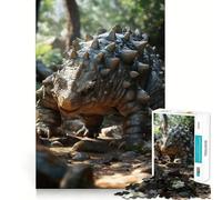 Rompecabezas de 1000 Piezas con diseño de Dinosaurio monstruoso con púas en el Bosque, Ideal para Adultos y Adolescentes Juguete Mental Relajante Regalo conmovedor 38x26cm