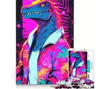 Rompecabezas de 1000 Piezas con diseño de Dinosaurios y Ropa Retro Juegos relajantes para la interacción Entre Padres e Hijos Regalos para Amigos y Familiares 38x26cm