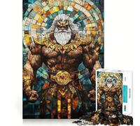 Rompecabezas de 1000 Piezas con diseño de Dios en vitral para Adultos Juguete de lógica Pura Tiempo de Paz Corte preciso Regalo sincero 50x75cm