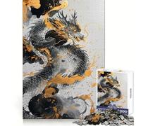 Rompecabezas de 1000 Piezas con diseño de dragón Chino Antiguo para Adultos Ideal para ejercitar la Mente, Disfrutar de Momentos tranquilos y Relajarse Bordes Suaves Un Regalo entrañable (50x75cm)