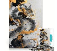 Rompecabezas de 1000 Piezas con diseño de dragón Chino Antiguo para Adultos Juego Que estimula la Mente Superficie Lisa y sin Rebabas Un pasatiempo Fascinante para los Momentos de Ocio (38x26cm)